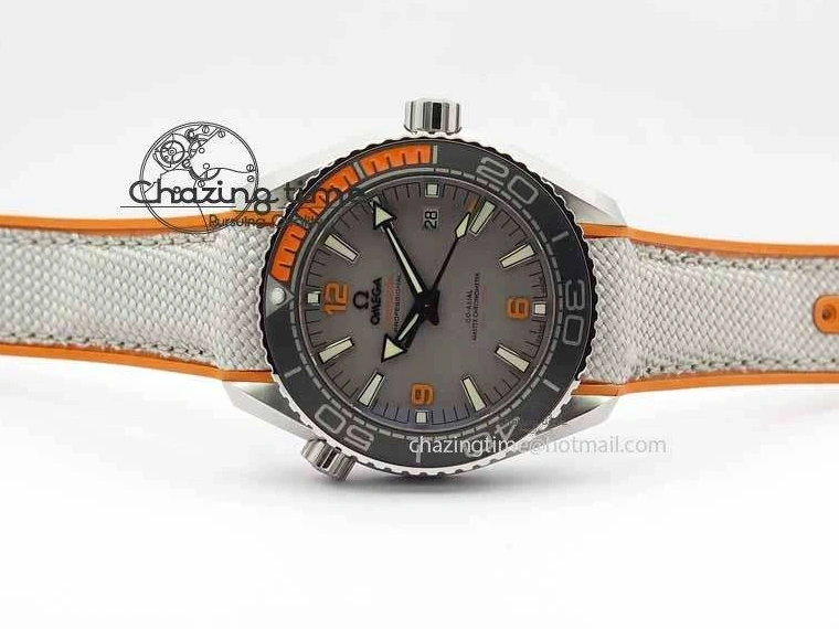 0326 Planet Ocean 2016 43.5mm SS OM 1:1 Best Edition Gray Dial On Nylon Strap A DailyWear 8166